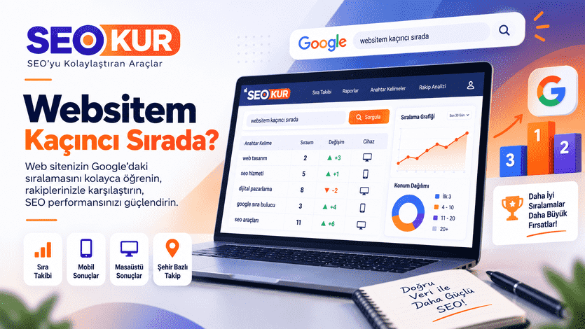 Websitem Kaçıncı Sırada? Google Sıralamanızı SEOKUR ile Öğrenin
